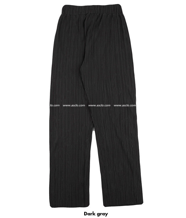 #N-Ritz Banding Wide Pleats Pants (3color)
