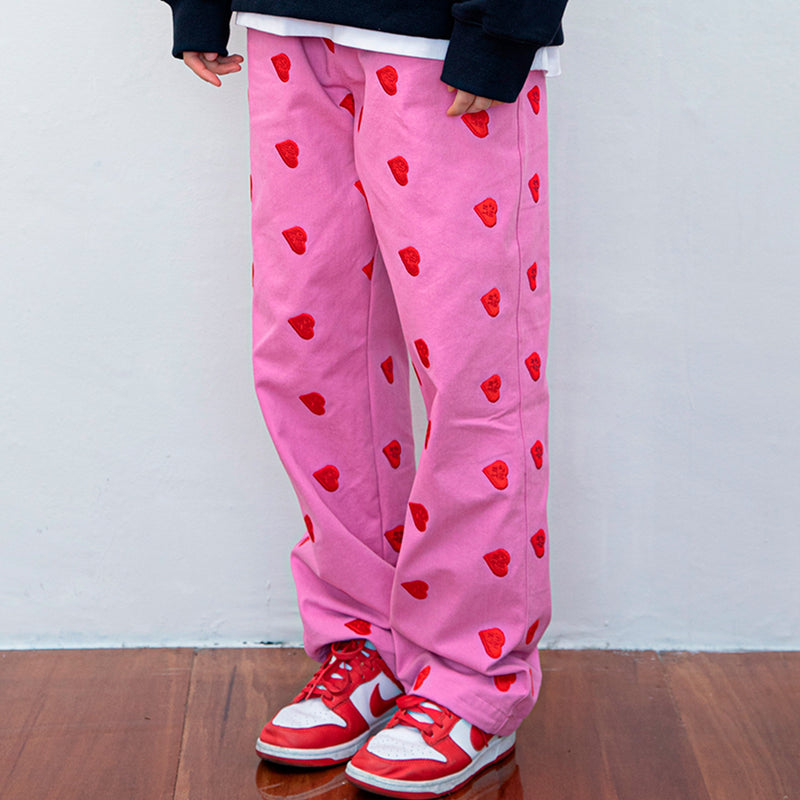 ハートロゴワイドパンツ / DOMINANT HEART LOGO WIDE PANTS_PINK – 60