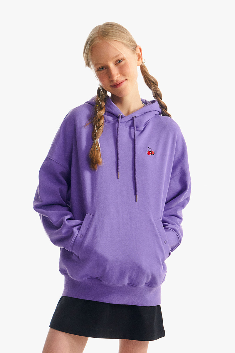 スモールチェリーサイドポケットフーディー／SMALL CHERRY SIDE POCKET HOODIE [PURPLE]KIRSH/ {{  category }}