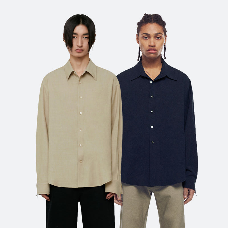 French linen shirt ( 2 COLOR )