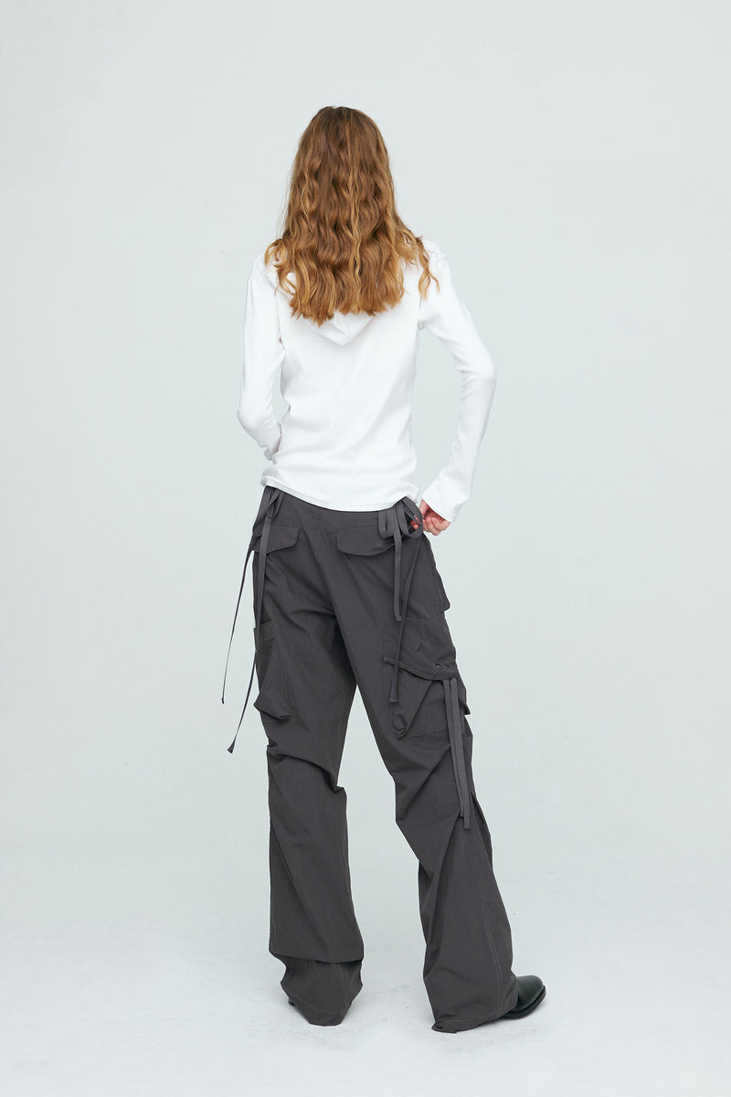 ストラップカーゴパンツ/STRAP CARGO PANTS [UNISEX/CHARCOAL] – 60