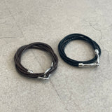 Cross leather bracelet