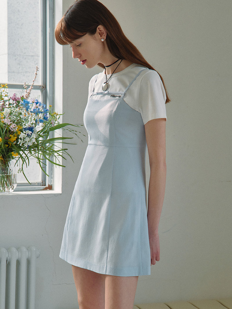 ローラーリボンミニワンピース/ROLA RIBBON MINI ONE-PIECE LIGHT BLUE