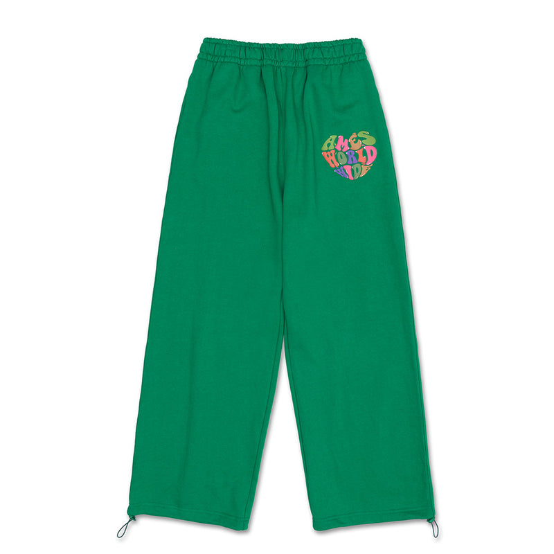 レインボーハートスウェットパンツ / RAINBOW HEART SWEATPANTS GREEN