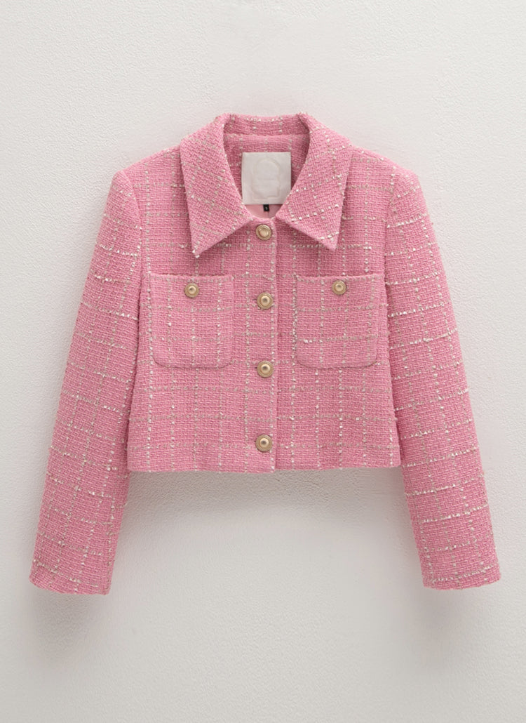 ファンシーピンクツイードジャケット/(JK-2828) Fancy Pink Tweed