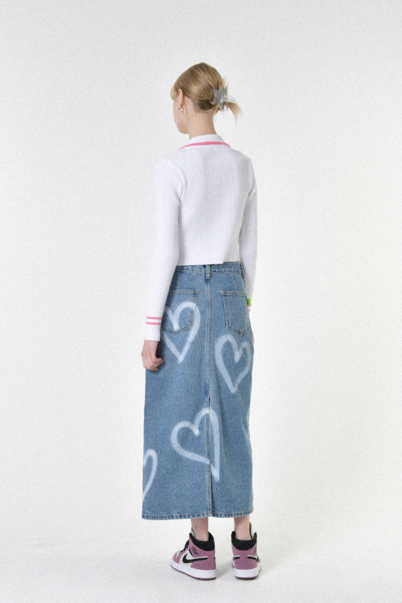 ハートデニムスカート / heart denim skirt (blue) – 60% - SIXTYPERCENT