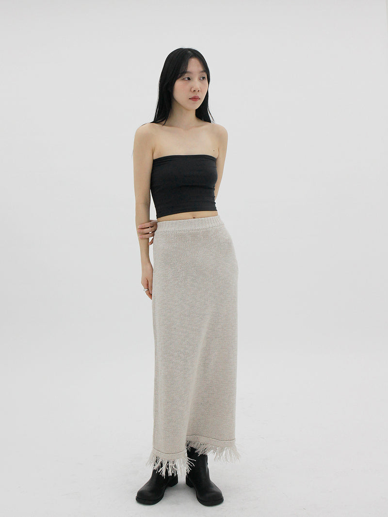 ニットフリンジスカート/Knitted fringe skirt (3color) – 60 ...