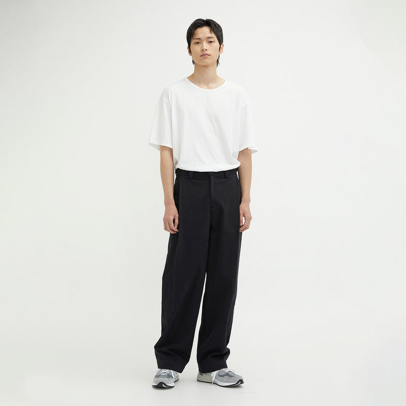 プリーツワイドチノパンツ / PLEATED WIDE CHINO PANTS (3 COLOR) – 60