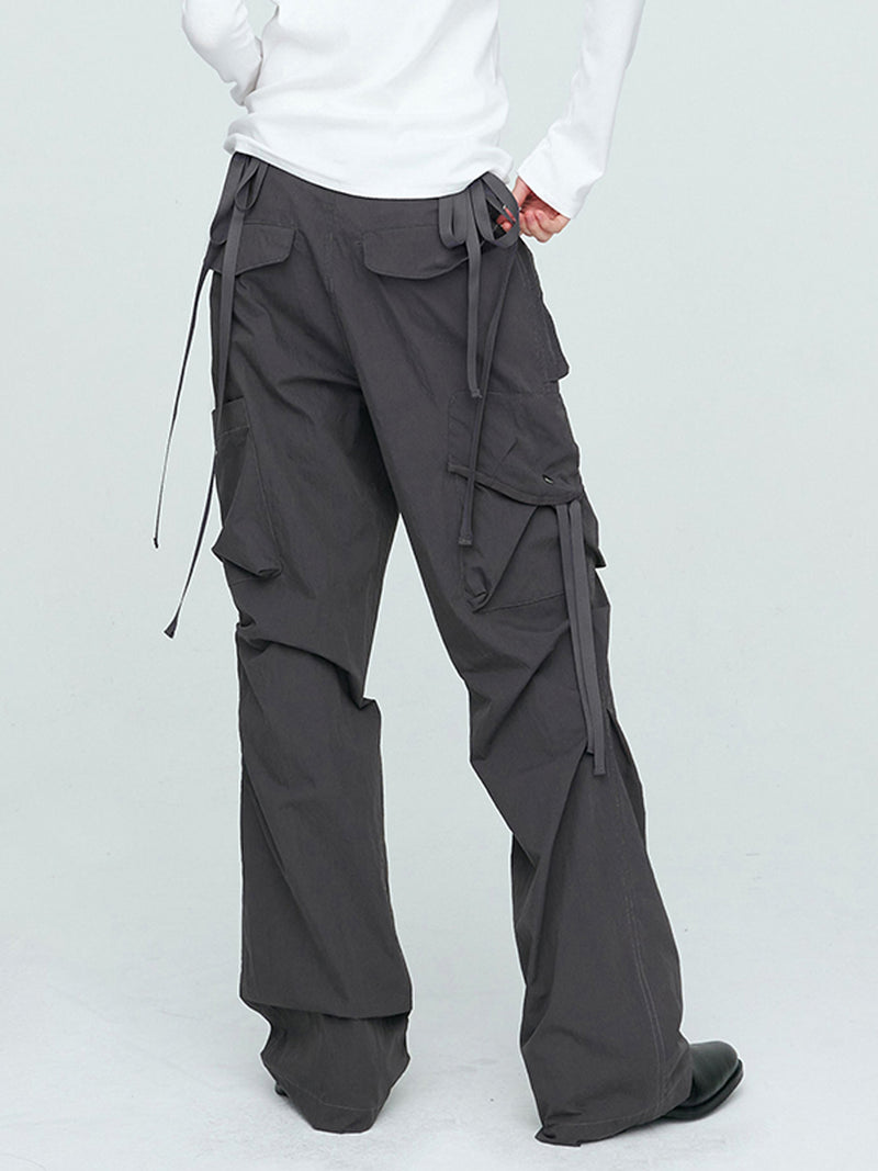 ストラップカーゴパンツ/STRAP CARGO PANTS [UNISEX/CHARCOAL] – 60