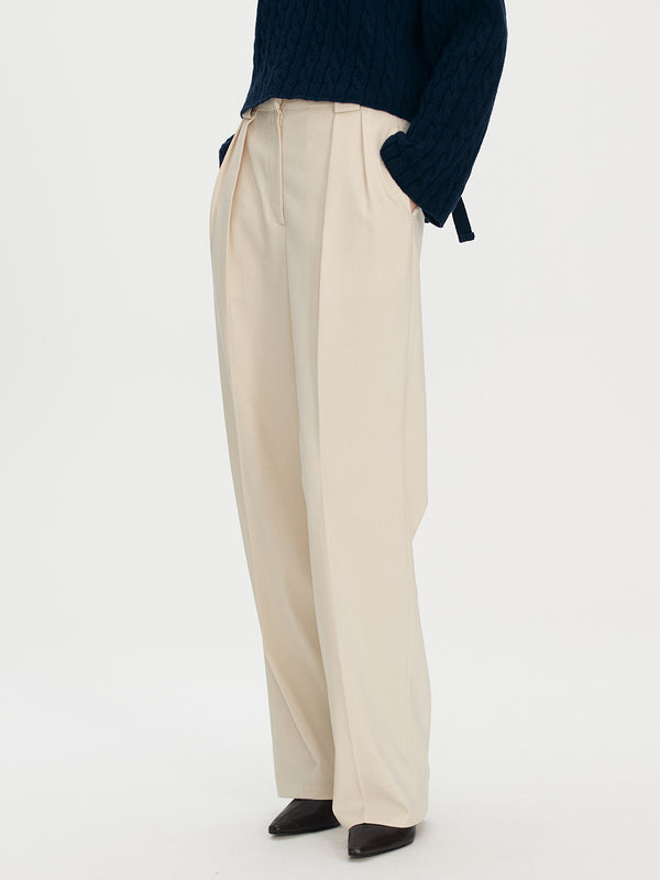 トゥータックワイドパンツ/Two tuck wide pants - VanillaBEMUSE MANSION/ {{ category }}