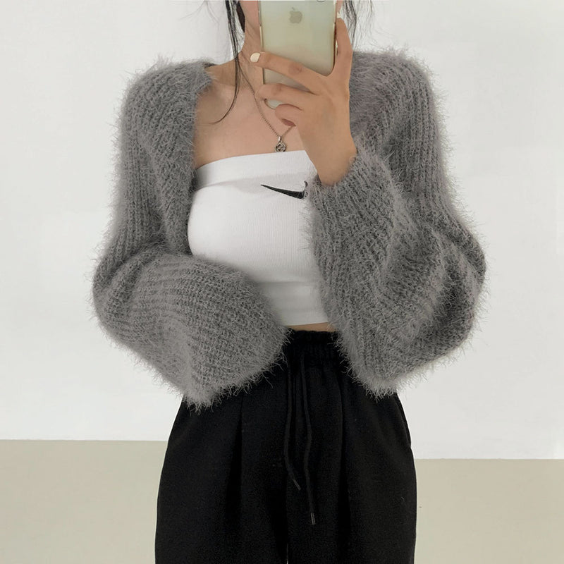 Fluffy 2025 bolero cardigan