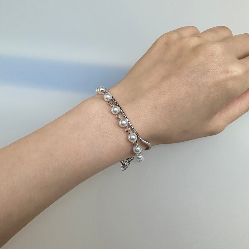 レイヤードパールブレスレット / Layered pearl bracelet