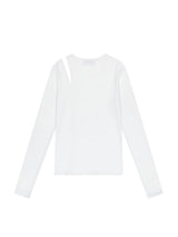 CUT-OUT FITTED TOP [WHITE]
