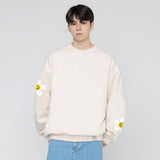 [UNISEX] Multi-tape flower smile drawing sweatshirt