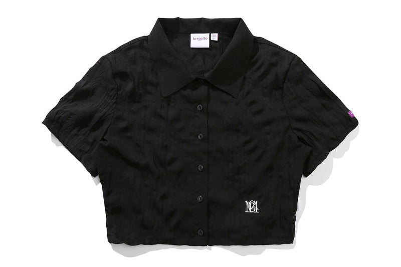 リンクル クロップ シャツ / WRINKLE CROP SHIRT(BLACK) – 60