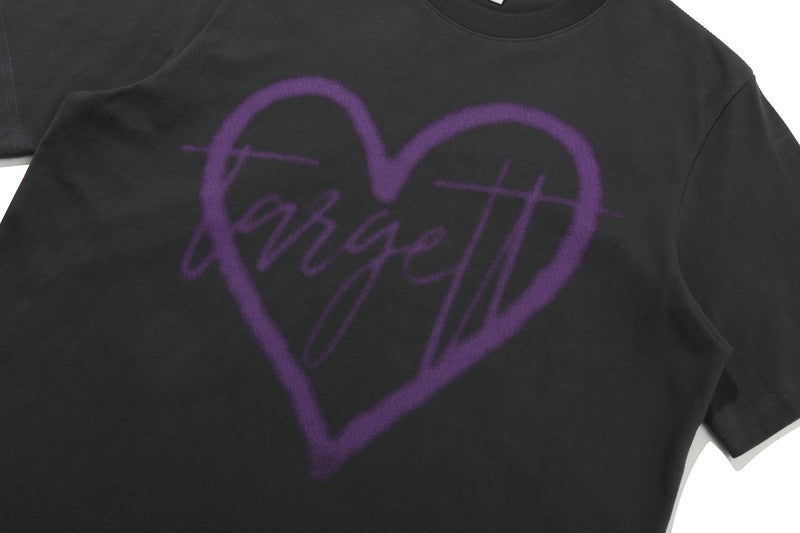 ハートロゴスプレーTシャツ / HEART LOGO SPRAY TEE SHIRT_CHARCOAL