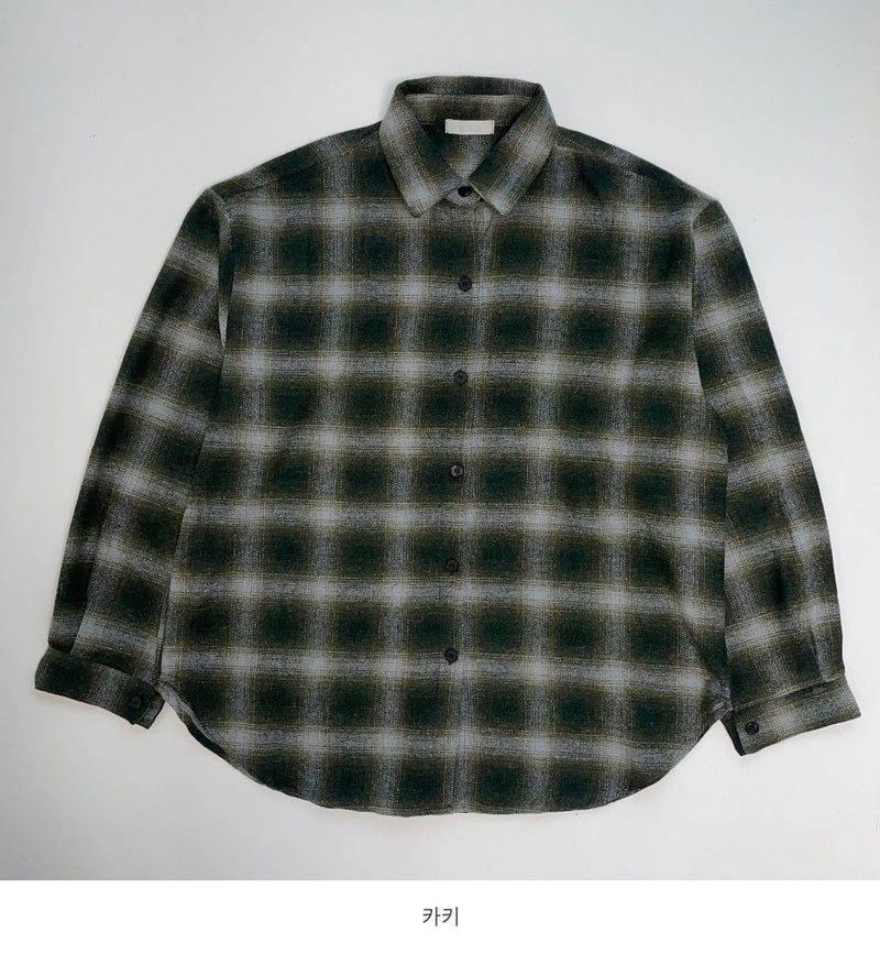 Wool checkered shirt