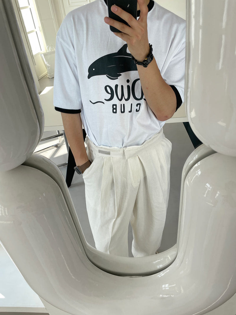 ドルフィンショートスリーブTシャツ / ASCLO Dolphin Short Sleeve T Shirt (3color)