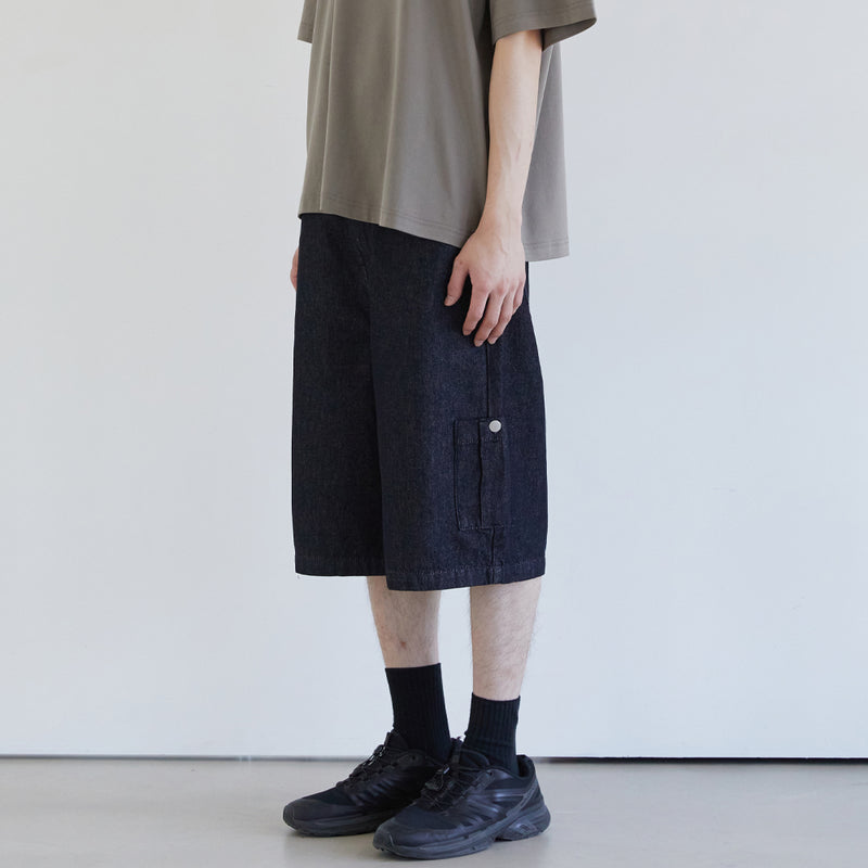 バミューダハーフデニムパンツ / BERMUDA HALF DENIM PANTS (INDIGO)JUAN HOMME/ {{ category }}