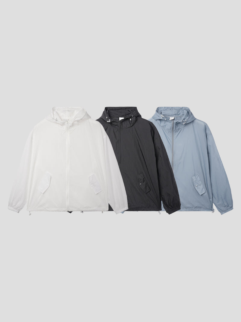 シースルーフードウィンドブレーカー/See-through hood windbreaker