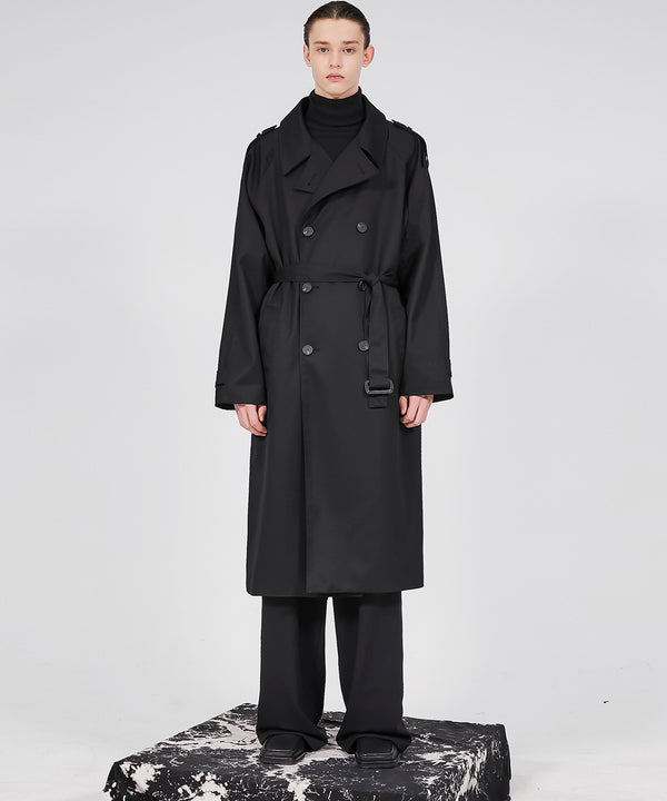 OVERSIZED TRENCH COAT / BLACK | ochge.org