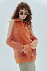 ホールカラーニット / hole collar knit_orange