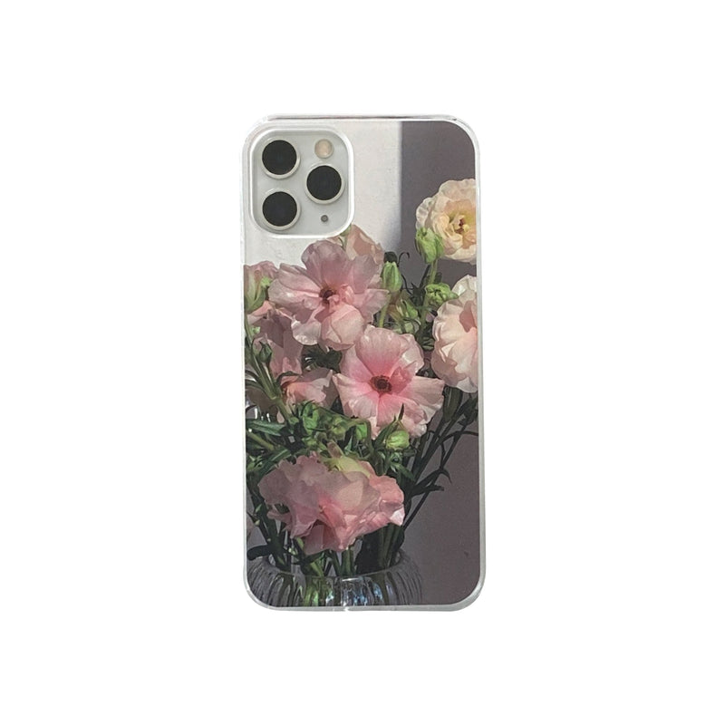 ピンクフラワーアイフォンケース(ジェリーハード)/[jellhard case] pink flowers