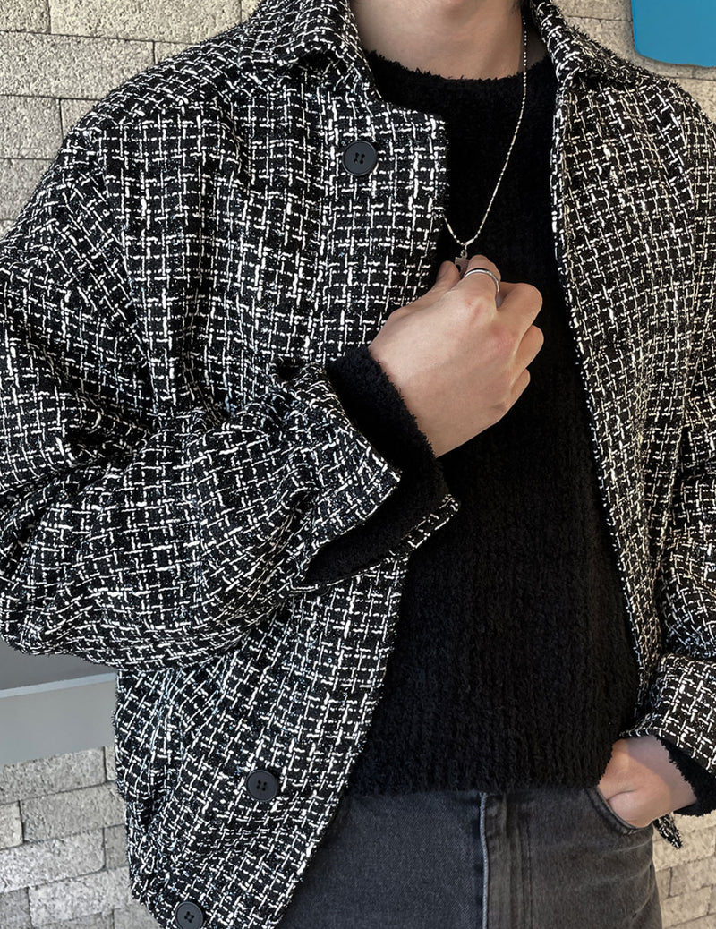 ツイードボタンジャケット/Wello Tweed Button Jacket (2color) – 60