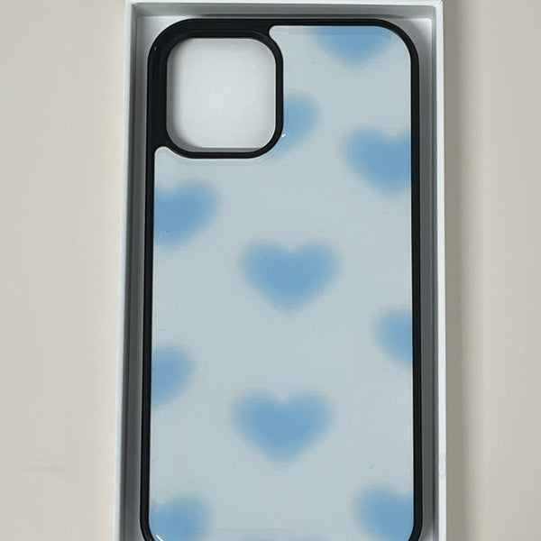 Handmade Large Pink Blue Heart Shaped Epoxy Resin Keyring /Keychain/  Bagcharm