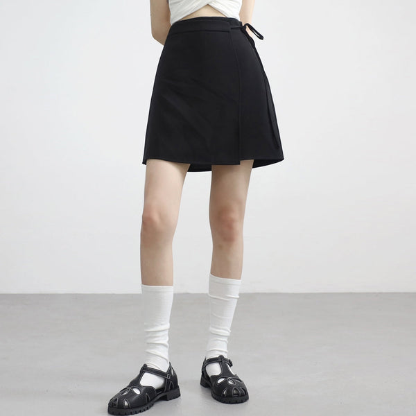 シマ―アンバランスラップスカート/shimmer unbalance wrap skirt