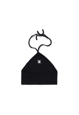 Signature logo halter neck - BLACK