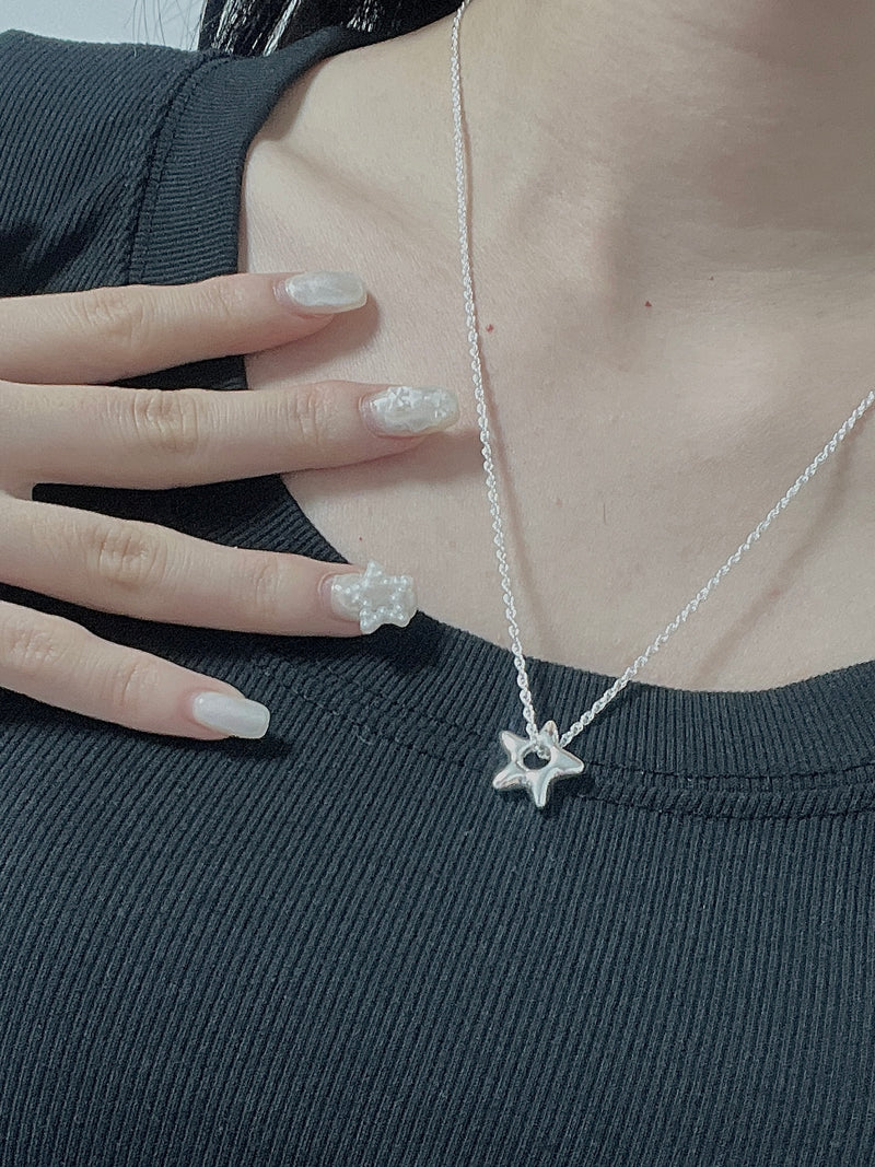 white star Necklace