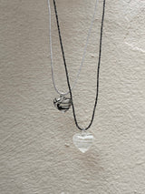 Heart glass necklace