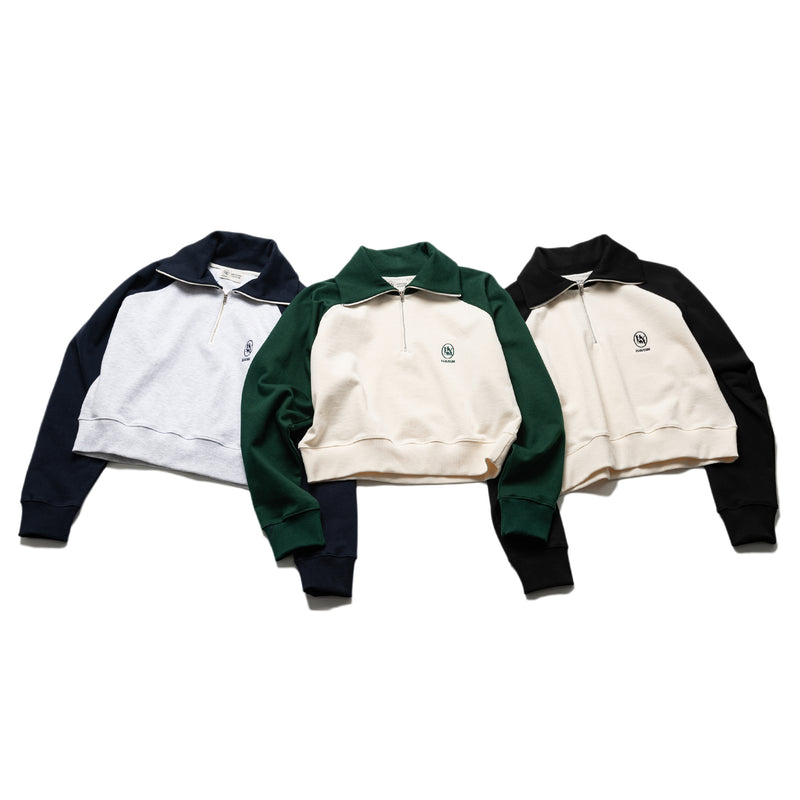 ラグランハーフジップアップスウェット/RAGLAN HALF ZIPUP SWEATSHIRT