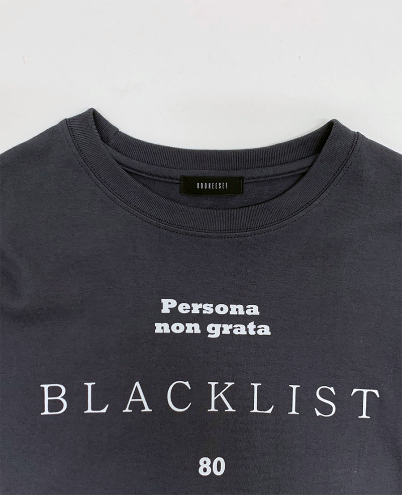 ブラックリストレタリングレイヤードTシャツ – 60% - SIXTYPERCENT