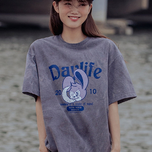 デイニーハーフTシャツ/DAYLIFE DAINY HALF T-SHIRT (GRAY