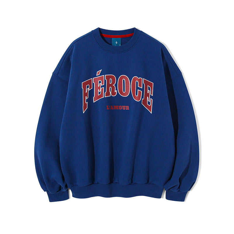 Feroce ArchロゴスウェットシャツT83-ブルー / Feroce Arch Logo