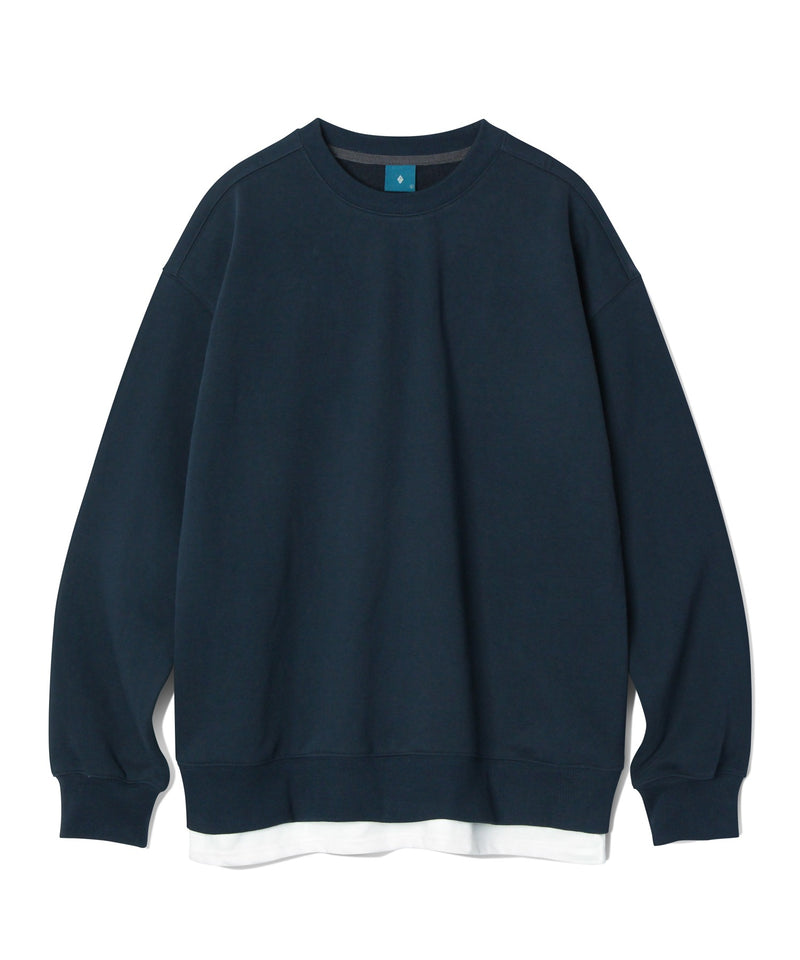 レイヤードスウェットシャツT62/Layered Sweatshirt T62 Navy – 60