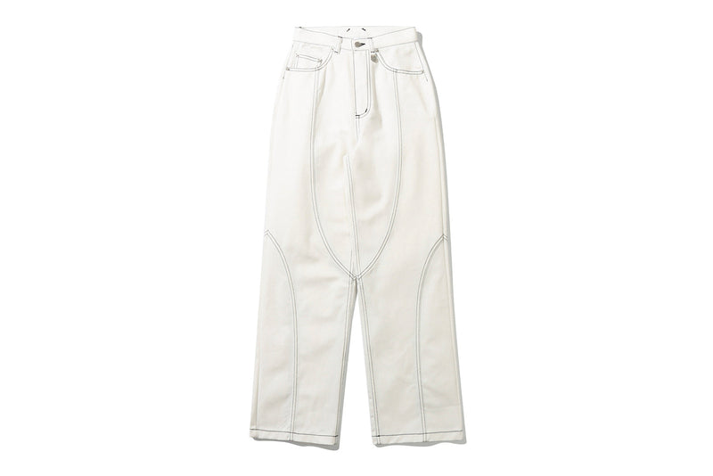 カーブ ステッチ パンツ / CURVED STITCH PANTS(CREAM) – 60