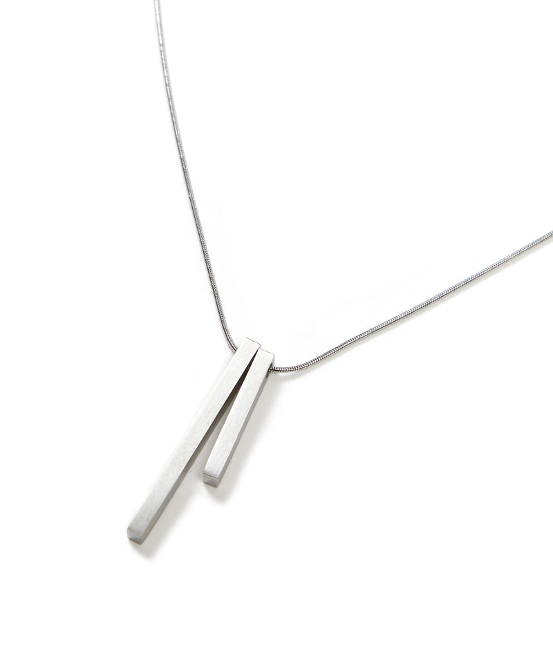ダブルスティックペンダントネックレス / double stick pendant necklace