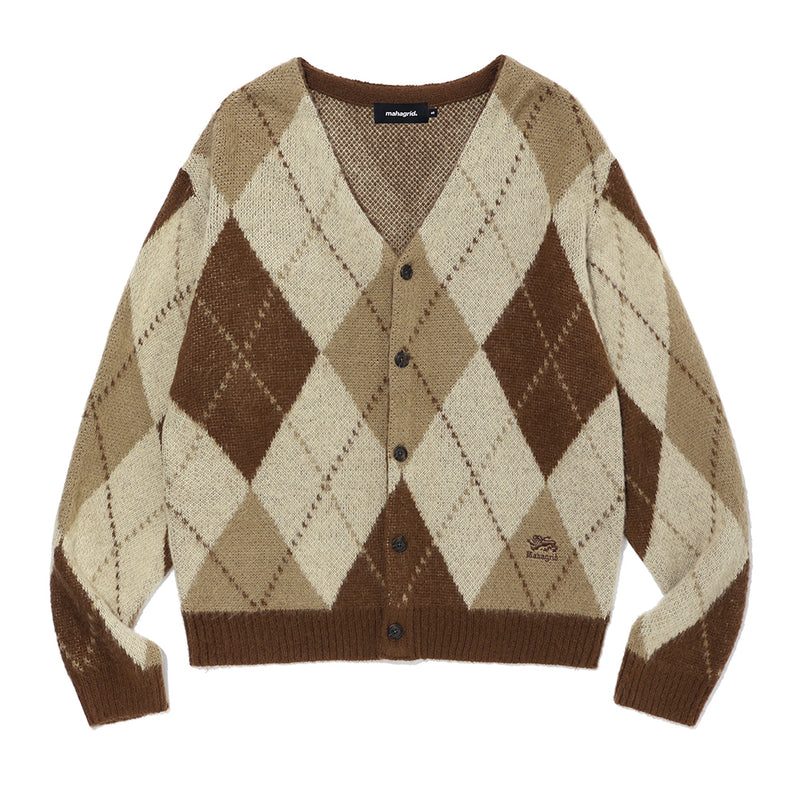 アーガイルニットカーディガン / ARGYLE KNIT CARDIGAN – 60