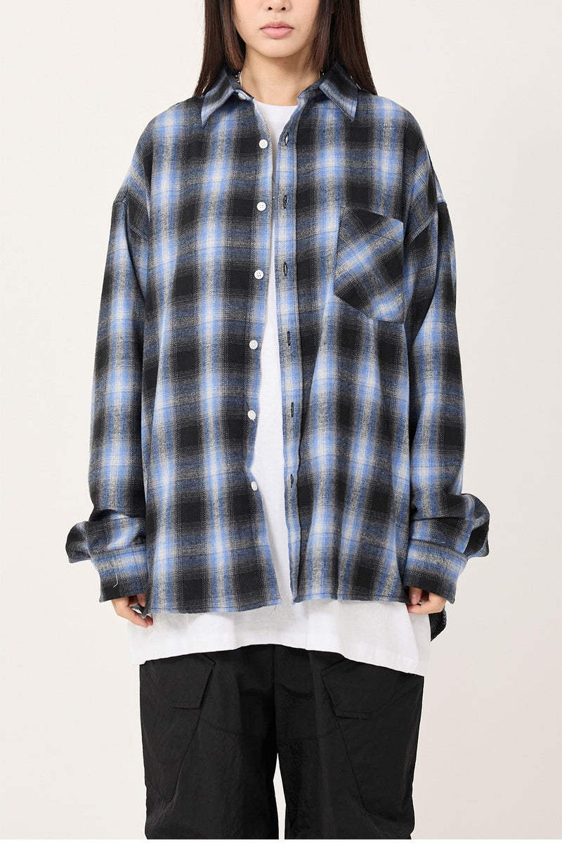 Halona ombre check over shirt – 60% - SIXTYPERCENT