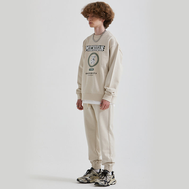 ミシガンベアースウェットシャツ / Michigan Bear Sweatshirt (CREAM