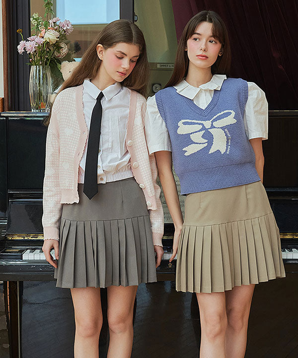 ラブインキャンパス プリーツスカート/Love in Campus Pleats skirt (3 colors)