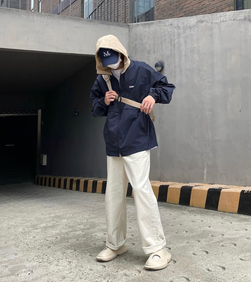 ベーシックロゴワイドブレーカー/22SS BASIC LOGO WIND BREAKER NAVY