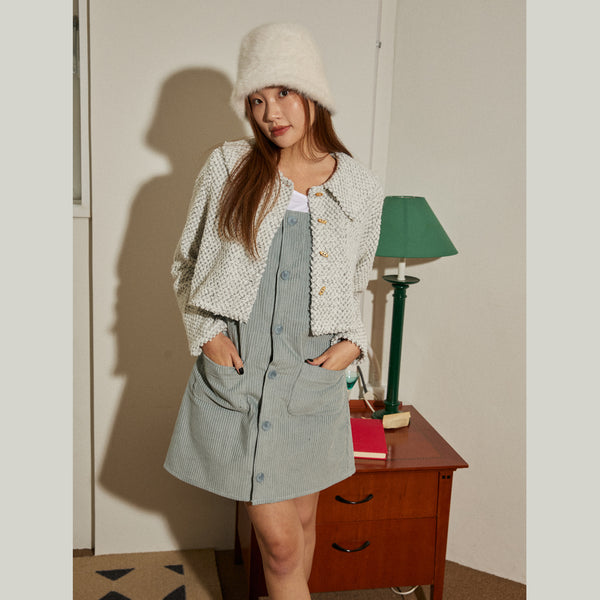 アズールショートカーディガン / Azure short cardigan (white)