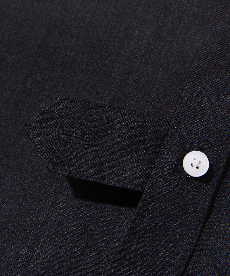 デニムツイルテクスチャーシャツ/Denim Twill Texture Shirt S120 Black