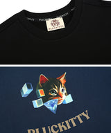 ジェムインドリームキューブプリントスウェットシャツ / Gem in dream cube print sweatshirt light navy  [Unisex]