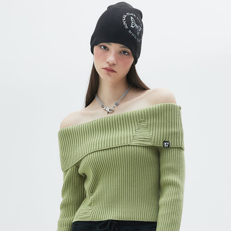 CLオフショルダーニット / CL OFF SHOULDER KNIT – 60% - SIXTYPERCENT