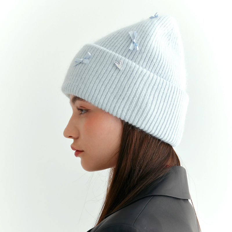 リボンソフトアンゴラビーニー / Ribbon Soft Angora Beanie – 60